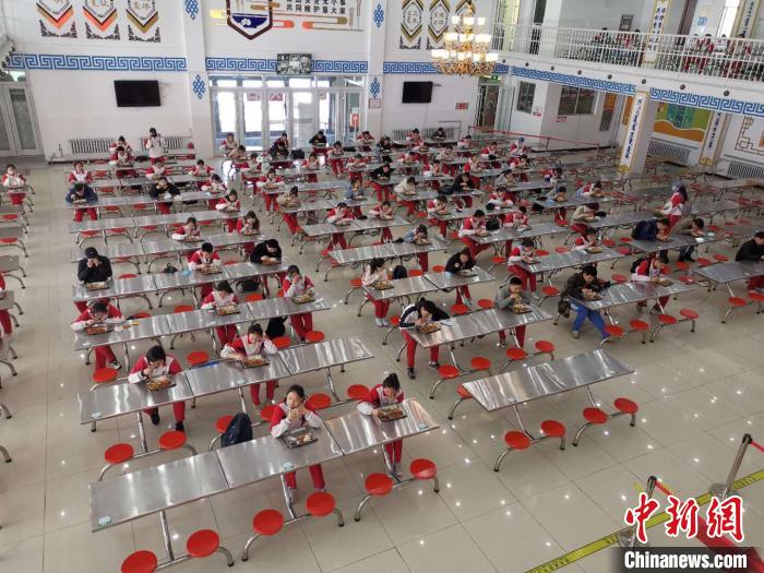 圖為學(xué)生們?cè)谑程镁筒汀！鯆I娜 攝