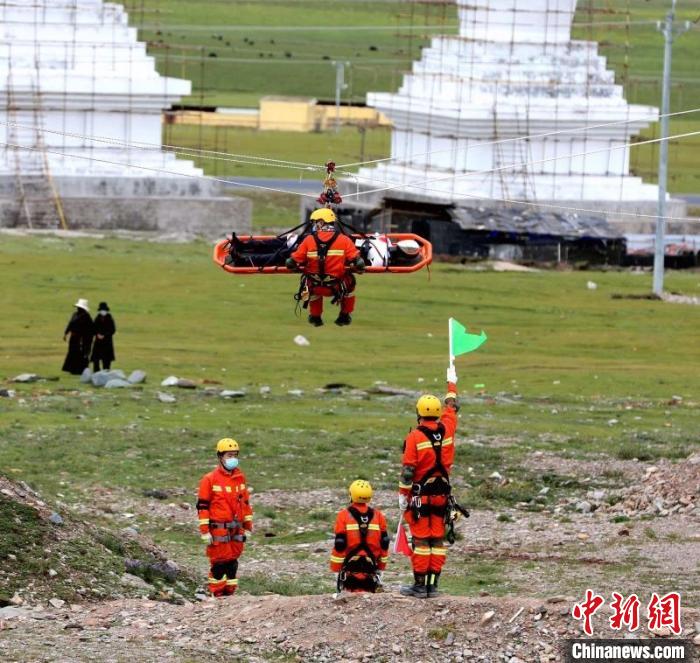 圖為應急演練現(xiàn)場。青海省應急廳